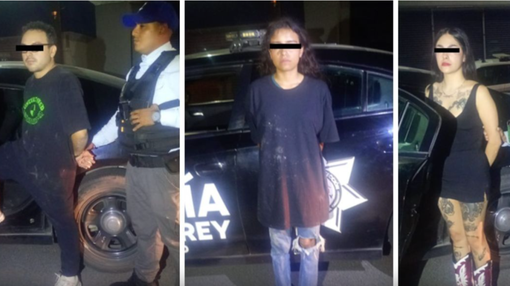 detienen a 3_mty - El OBSERVADOR Policía de Monterrey detiene a 3 personas haciendo graffiti