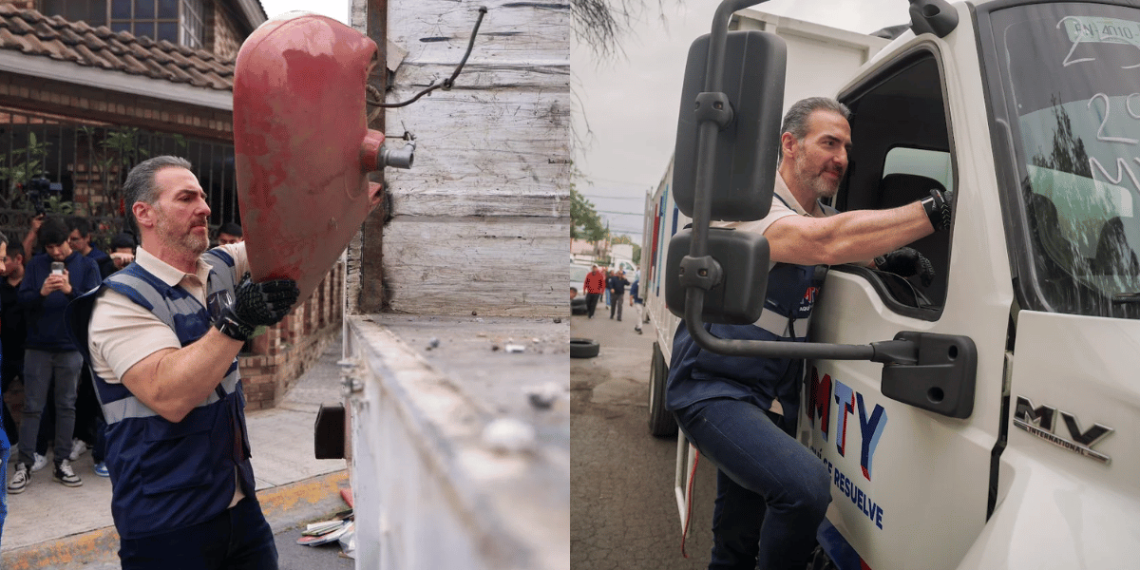 PORTADA. adrián de la garza durante el operativo en colonia del maestro