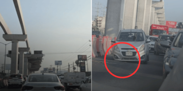 Bache en av. Miguel Alemán complica la vialidad diaria